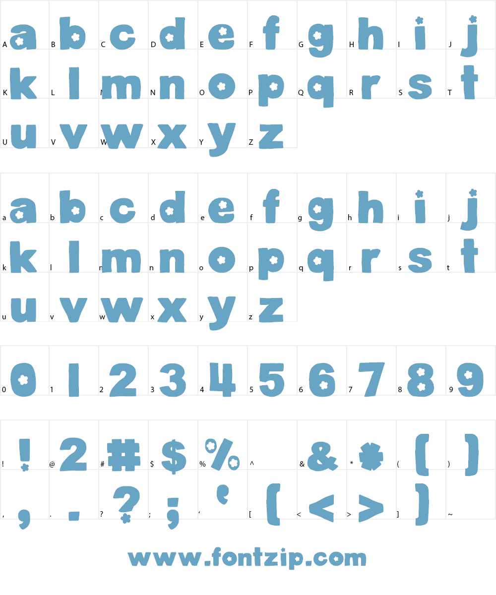 DJB Cutouts Font Character